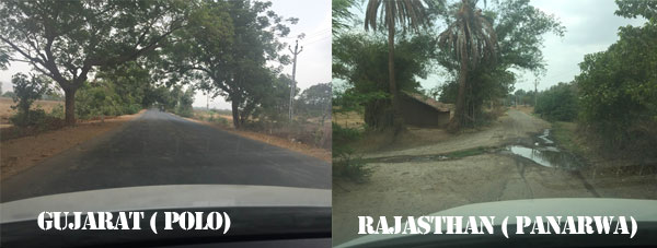 Roads in Gujarat and Rajasthan